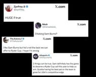 Fan reactions to Burns reportedly making the US Ryder Cup team